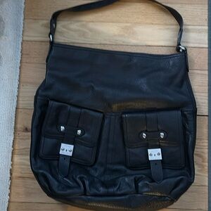 Ralph Lauren black leather shoulder bag